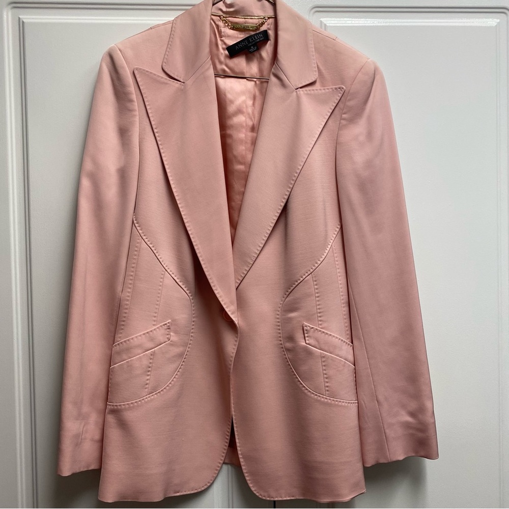 Pink Silk Suit Anne Klein Size 4
